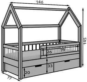 Детско легло Luca-Leuko-70 x 140