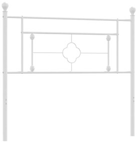 374418 vidaXL Метална табла за глава, бяла, 107 см