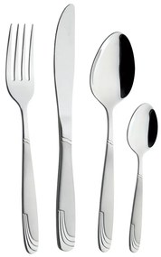 Комплект прибори за хранене ZEPHYR ZP 1512 AG SM, 24 части, Неръждаема стомана, Сребрист