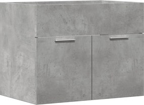 856208 vidaXL Долен шкаф за мивка бетонно сив 60x38,5x46 см инженерно дърво