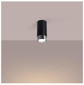 Осветително тяло за таван в черен и сребрист цвят Crown – Sollux