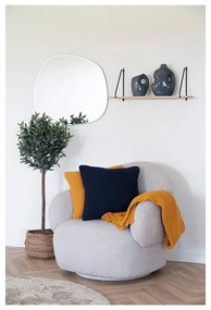 Жълто плетено одеяло от рециклиран памук 130x170 cm Santos – House Nordic