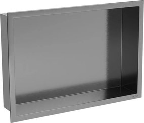 Mexen X-Wall-R нишова полица с фланец 45 x 30 см, четкано сиво-гън метал - 19E0453010