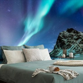 Самозалепващ фототапет – Полярно сияние в Норвегия