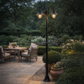 Класически външен фенер черен 200 см IP44 - Daphne