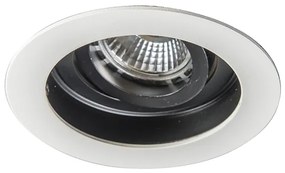 Модерен вграден прожектор бял стоманен комплект от 5 - Rondoo