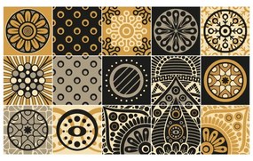 Комплект от 15 стикера за стена Стикери за стена Azulejos Tiles , 10 x 10 cm San Juan - Ambiance