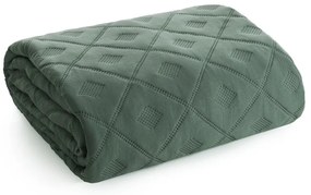 Елегантна покривка за легло - зелена, геометрична шарка Ширина: 200 см | Дължина: 220 см