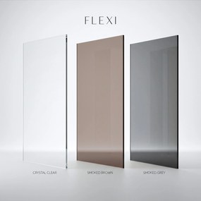 Параван за душ Rea Flexi Grey / Brush Gold 80