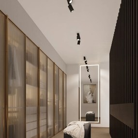 Черно осветително тяло за таван 25x25 cm Gleam – Sollux