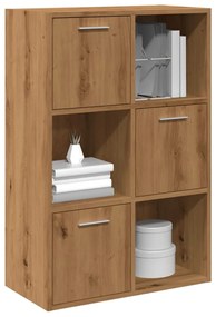 855971 vidaXL Рафт за книги Artisan Дъб 60,5x30x90 cm Инженерна дървесина
