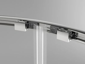 Mexen Exo-S Duo полукръгла асиметрична плъзгаща се душ кабина 100 x 80 см,