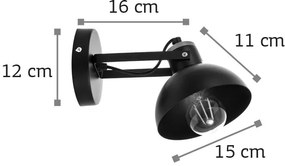 Аплик за стена InLight 43379-Black