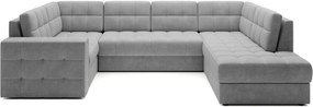 Ъглов диван Bale U-Сиво-Десен