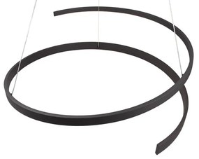 Черно LED висящо осветително тяло с гласово управление/ управление чрез мобилно приложение с метален абажур ø 75 cm Cinardi – CINQUE