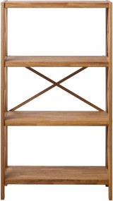 Стелаж от масивен дъб в естествен цвят 70x124 cm X-Shelf – Unique Furniture