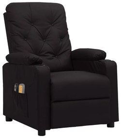 3098870 vidaXL Електрически масажен стол, черен, изкуствена кожа