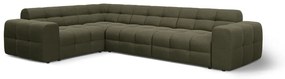 Зелен ъглов диван (ляв ъгъл/L форма) Kendal – Micadoni