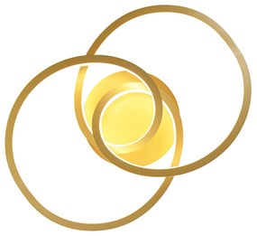 Таванна лампа златиста 45 см с LED 3-степенен димер - Rowin