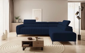 Ъглов диван Елизия-син-десен