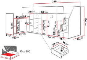 Многофункционално легло Toledo III-Roz-Right