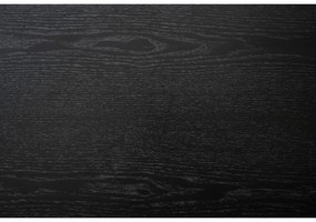 Черна масичка за кафе с плот от ясенова дървесина 180x50 cm Colton - Rowico