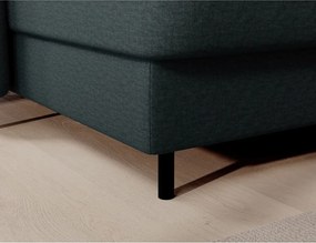 Зелен кадифен разтегателен ъглов диван с място за съхранение (десен ъгъл U форма) Berrto – ELTAP