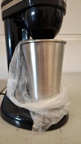 Втора ръка: Фрапе миксер Oliver Voltz OV51163E, 100W, Чаша от неръждаема стомана с капацитет 450 мл, 2 скорости, Стоманена бъркалка, Черен