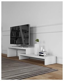 Бяла променлива маса за телевизор орех Cliff - TemaHome