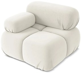 Бял кадифен модул за диван (ляв ъгъл) Lokua – Makamii