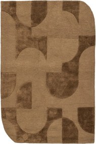 Кафяв килим със смес от вълна 170x240 cm Livo – WOOOD