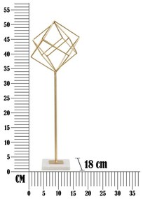 Статуетка в златна декорация Cube - Mauro Ferretti