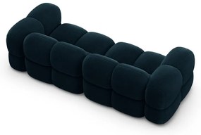 Тъмносин кадифен диван 250 cm Loretto – Cosmopolitan Design