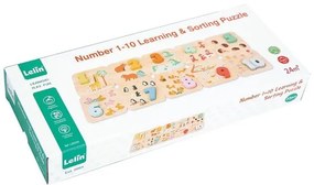 Lelin Toys, Дървен пъзел с цифрите от 1-10