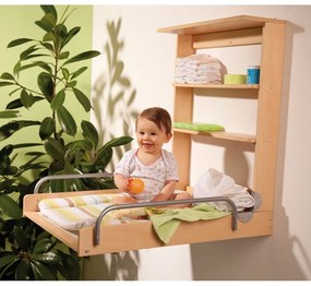 Висяща маса за преповиване от декор от бук в естествен цвят Dschungelbaby – Roba