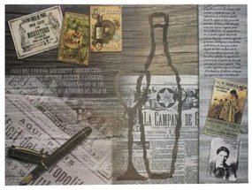 Хартиена подложка за хранене с декор "Вино" 30x40см (TBWIN)-ПАКЕТ 250бр LUNI PAPER - Horecano