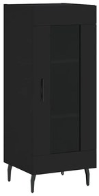 828813 vidaXL Сайдборд, черен, 34,5x34x90 см, инженерно дърво