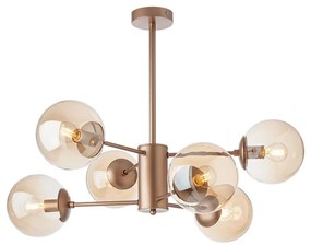 Redo 01-2943 - Люстра на прът MUNDI 6xE14/28W/230V медна/опушена