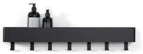Черен стенен стоманен рафт за баня Multi - Spinder Design