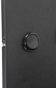 Модерна стенна лампа USB черна с гъвкава ръка - Duppio