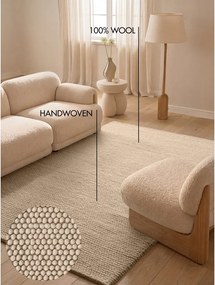 Бежов ръчно изработен вълнен килим 200x300 cm Richmond Diana – Ted Baker