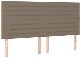 3116482 vidaXL Горни табли за легло, 4 бр, таупе, 80x5x78/88 см, плат