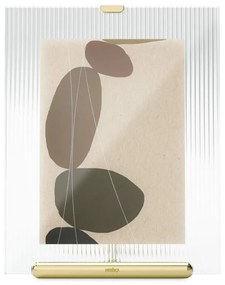 Стъклена стояща рамка в златист цвят 19x23 cm Flute – Umbra