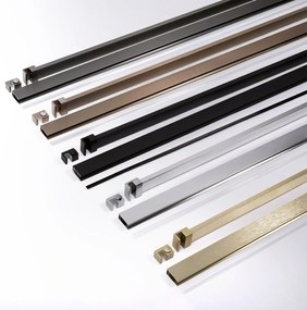 Параван за душ Rea Flexi Transparent / Brush Copper 70