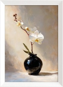 Печатна картина с включена рамка 56x75 cm White Orchid – Styler