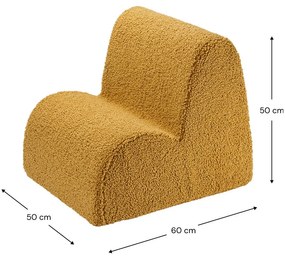 Кафяв детски стол от букле Cloud – Wigiwama