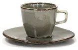 Horecano - Порцеланова чаша с чинийка 220мл ANTIQUE-GREY (TR0010-200C-G)