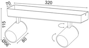 Таван Стена Спот Disco 2лампа