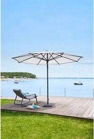 Прав чадър Hesperide Maluvia, Olefin материя, Бял, 3.5 m