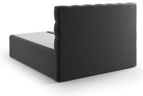 Антрацитно боксспринг легло с място за съхранение 160x200 cm Bali - Cosmopolitan Design
